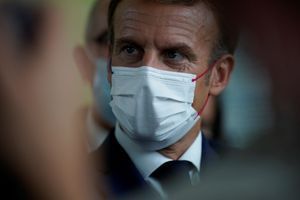 Emmanuel Macron, jeudi à Marseille. 