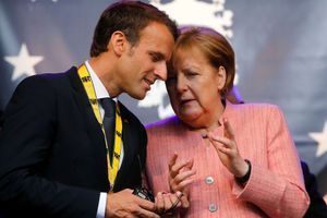 Emmanuel Macron et Angela Merkel en mai dernier. 