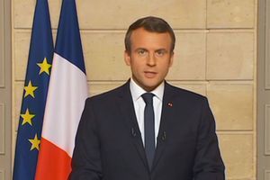 Emmanuel Macron dans la vidéo diffusée après l'annonce du retrait de l'accord de Paris par Donald Trump.