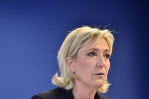 Marine Le Pen lors de sa conférence de presse du 16 juillet, après l'attentat de Nice.