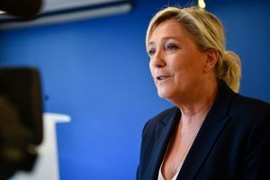 Marine Le Pen, dimanche à Nanterre. 