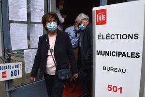 Martine Aubry lors du second tour de l'élection municipale, à Lille le 28 juin 2020. 
