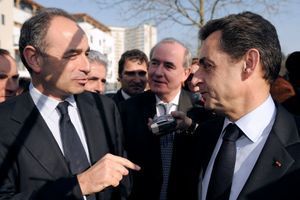 Jean-François Copé et Nicolas Sarkozy en mars 2012, à Meaux.