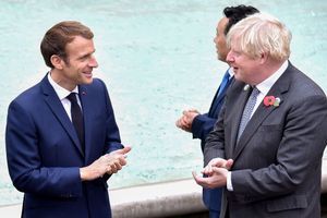 Emmanuel Macron et Boris Johnson, à Rome, le 31 août 2021.