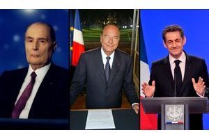  François Mitterrand, Jacques Chirac et Nicolas Sarkozy.