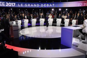 Les 11 candidats à l'élection présidentielle durant le débat sur BFMTV et CNews le 4 avril dernier. 