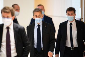 Nicolas Sarkozy au tribunal de Paris lundi.