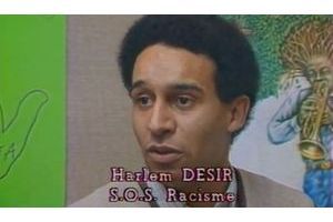  Harlem Désir lors de son premier passage à la télévision, dans un reportage de FR3, en 1985.