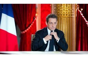  Nicolas Sarkozy à l'Elysée, dimanche soir, lors de son interview.
