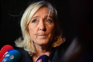 Marine Le Pen à Henin-Beaumont mercredi.