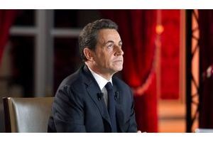  Nicolas Sarkozy lors de son intervention télévisée.