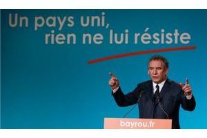  François Bayrou en meeting pour la campagne présidentiele de 2012, le 19 janvier dernier à Dunkerque.
