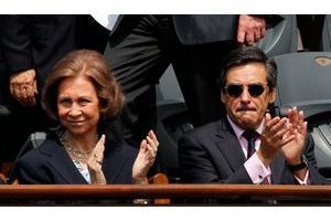  La reine Sophie d'Espagne était au côté du Premier ministre François Fillon aux Internationaux de tennis de Roland-Garros.