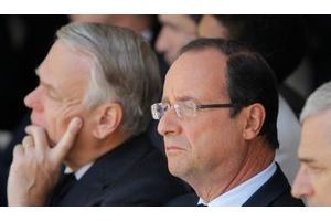  François Hollande et Jean-Marc Ayrault (à g.), le 22 juillet dernier, lors de la commémoration du 70e anniversaire de la rafle du Vel d’hiv’.