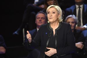 Marine Le Pen lors du deuxième débat du premier tour de la présidentielle.