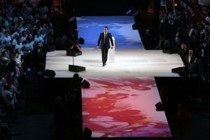 Emmanuel Macron à Bercy le 17 avril.