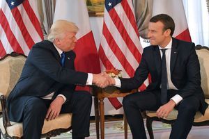 Donald Trump et Emmanuel Macron le 25 mai 2017 à Bruxelles. 