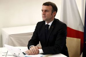 Emmanuel Macron le 30 décembre lors d'une vidéo conférence. 