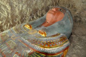 La momie découverte par des archéologues espagnols. 