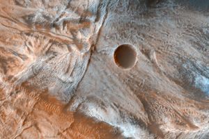 Une vue de la surface de Mars. 