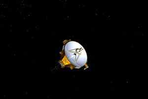 Vue d'artiste de la sonde New Horizons.