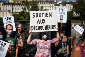 Une manifestation de soutien aux décrocheurs avait eu lieu devant le tribunal de Nantes, le 3 septembre 2020.