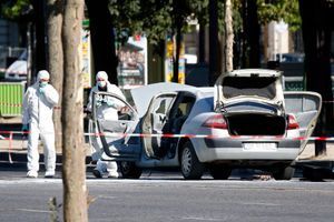 La scène de l'attentat manqué des Champs-Elysées, le 19 juin 2017.
