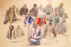 Les acteurs du procès des attentats de janvier 2015. Au centre, Ali Riza Polat.