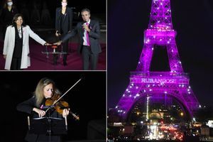 Cancer du sein : la Tour Eiffel se pare de rose en présence d'Anne Hidalgo et Anne Gravoin 