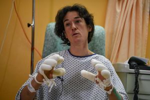 Elisabeth Revol à l'hôpital de Sallanches, le 31 janvier 2018.
