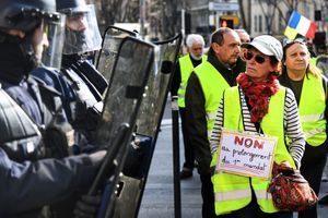 Manifestation des "gilets jaunes" à Marseille samedi. 