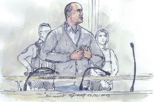 Christophe Dettinger pendant son procès.