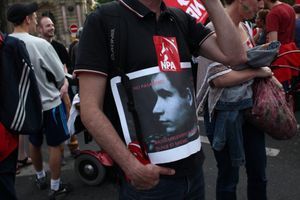 Manifestation en hommage à Clément Méric à Paris.