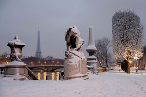 Paris sous la neige en février 2018. 