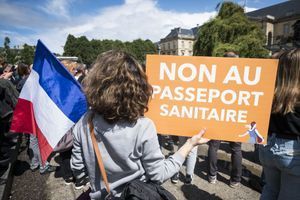 Des manifestants à Rouen le 7 août 2021