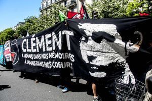 Rassemblement en mémoire à Clément Méric en juin 2015 à Paris.