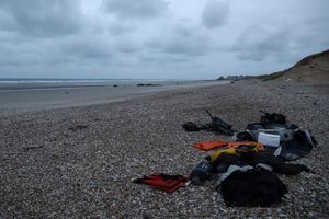 Photo de la plage de Wimereux, près de Calais, dans le nord de la France, le 24 novembre 2021