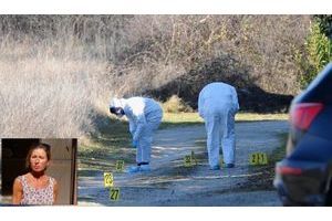  Le chemin où les enquêteurs ont découvert des traces de sang et des objets appartenant à la disparue