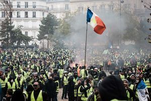 Une manifestation de Gilets jaunes à Paris, le 1er décembre 2018 (image d'illustration). 