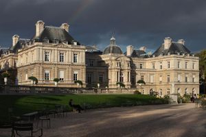 Vue du Palais du Luxembourg, siège du Sénat, à Paris.