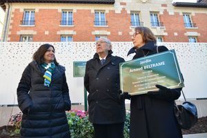 Inauguration du jardin Arnaud-Beltrame, le 26 février dernier, en présence d'Anne Hidalgo.