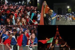 Euro 2016: à Paris, la joie des Portugais, les larmes des Français