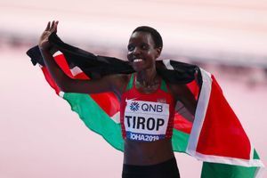 L'athlète kényane Agnes Tirop, ici en 2019, a été tuée la semaine dernière.