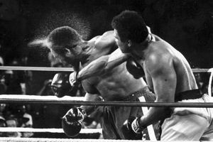 Mohamed Ali face à George Foreman en 1974.
