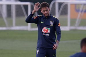 Neymar cette semaine en stage de préparation avec l'équipe nationale du Brésil à Teresopolis.