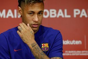 Neymar lorsqu'il était joueur à Barcelone, le 26 juillet dernier. 