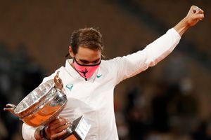 Rafael Nadal après sa victoire à Roland-Garros, dimanche. 