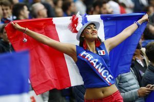 Une supportrice française lors de l'Euro 2016. 