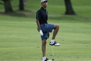 Barack Obama a joué au golf ce 30 décembre, à Hawaï.