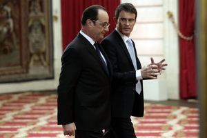 Manuel Valls, ici avec François Hollande après la conférence de presse du Président jeudi.